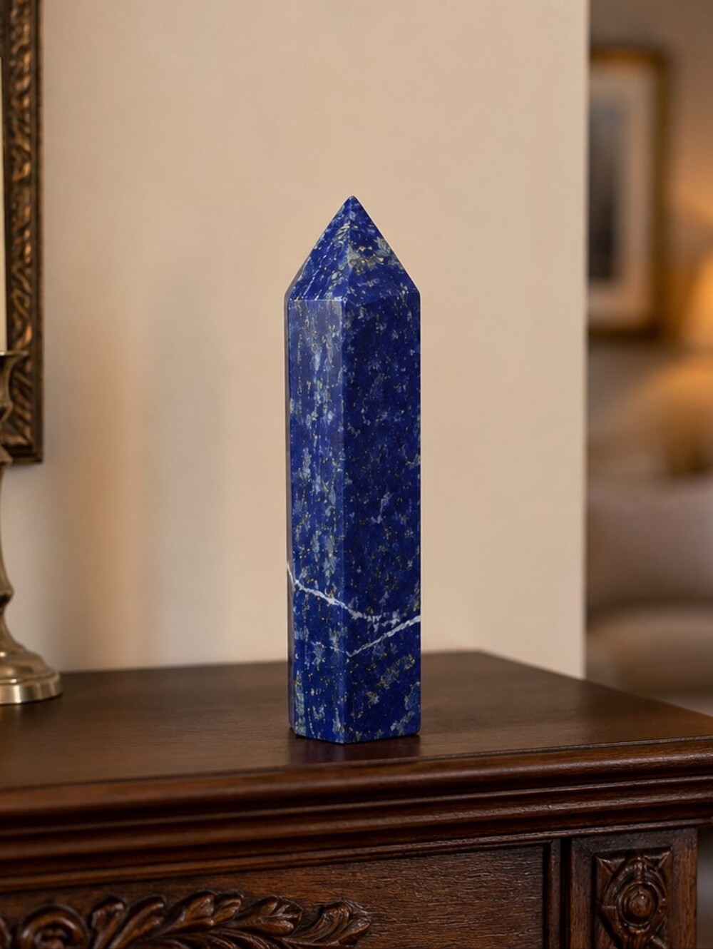 NWOT  Polished Lapis Lazuli crystal toweralso referred to a generator point